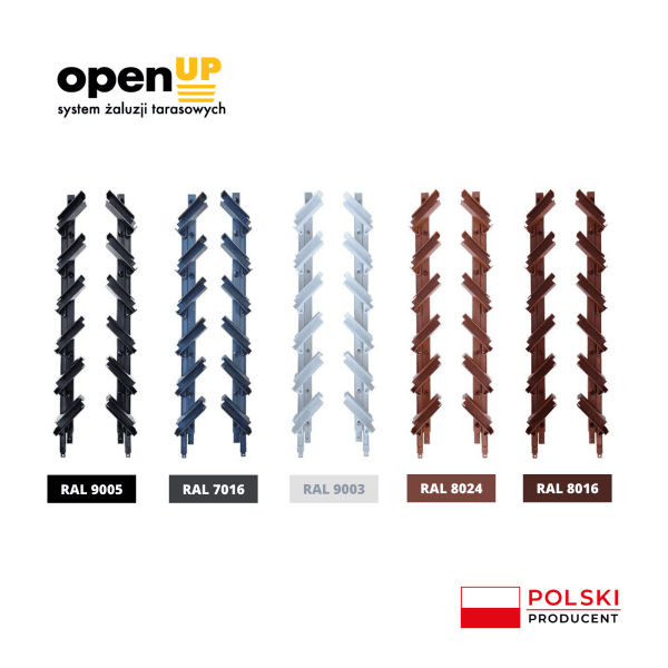 Ruchome deseczki - żaluzje tarasowe - Zestaw modrzew 100cm - obrazek 2