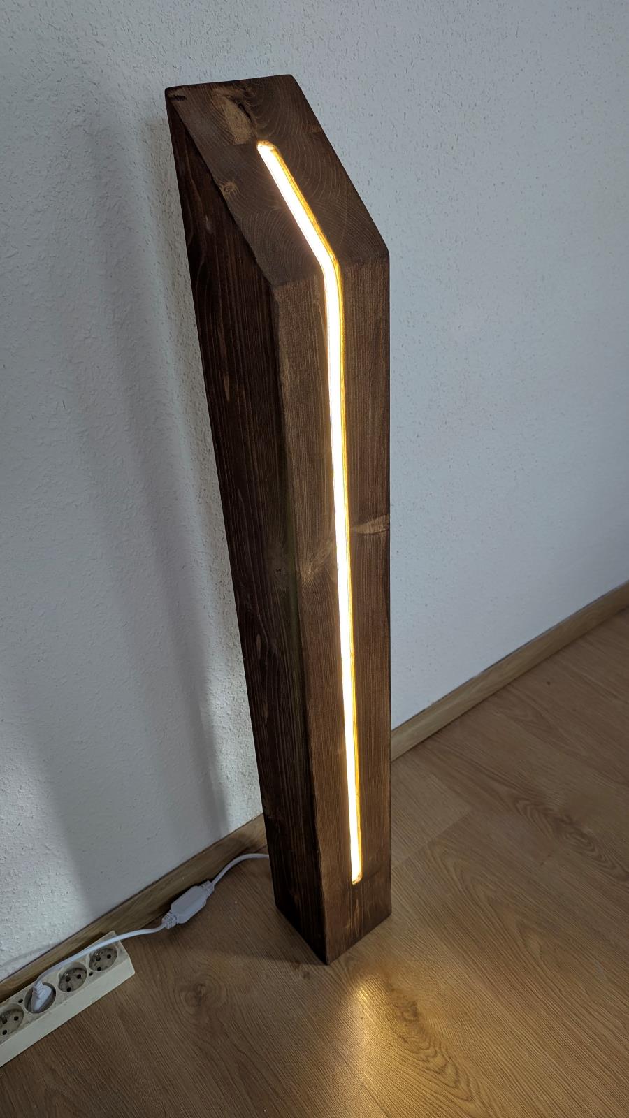 Lampa LED typu Loft ze skosem - Drewno BSH - obrazek 3