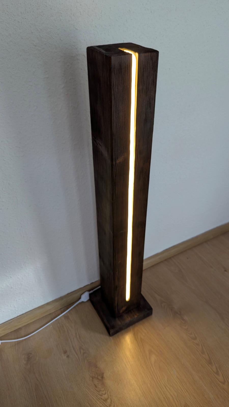 Lampa LED typu Loft prostokątna - Drewno - obrazek 4