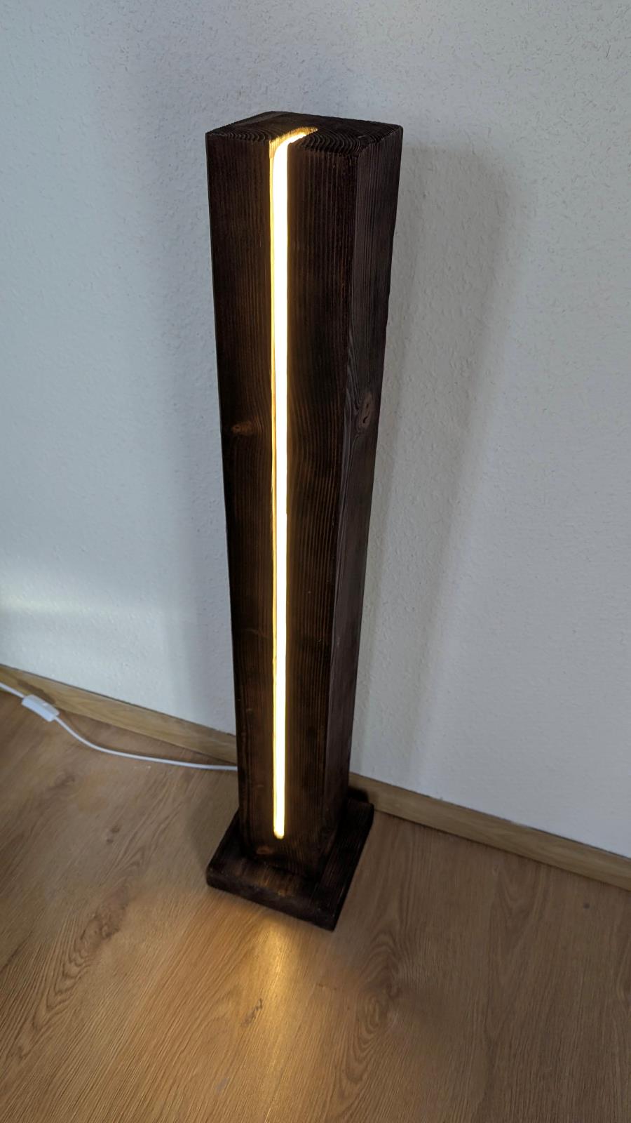Lampa LED typu Loft prostokątna - Drewno - obrazek 2