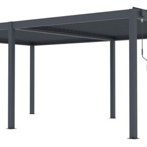 Pergola bioklimatyczna Austin Premium 6x4 m, antracytowa aluminiowa