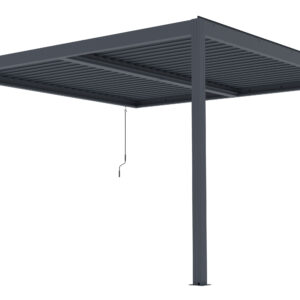 Pergola bioklimatyczna G21 Trenton Premium 4x4 m, antracytowa aluminiowa
